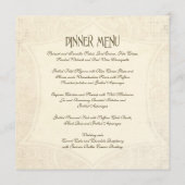 Modernes, Vintages Spitzentea Hydrangea in Rose Menükarte (Rückseite)