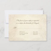 Modernes, Vintages Spitzentea Hydrangea in Rose RSVP Karte (Rückseite)