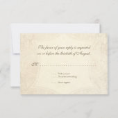 Modernes, Vintages Spitzentea Hydrangea in Rose RSVP Karte (Rückseite)