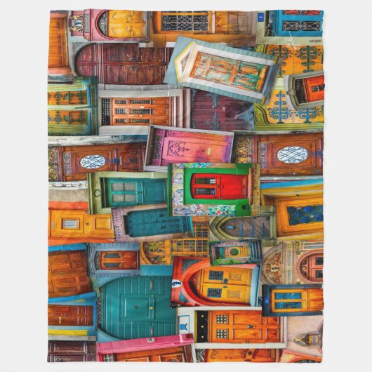 Modernes Vintages Türmuster Einzigartig Fleecedecke (Vorderseite)