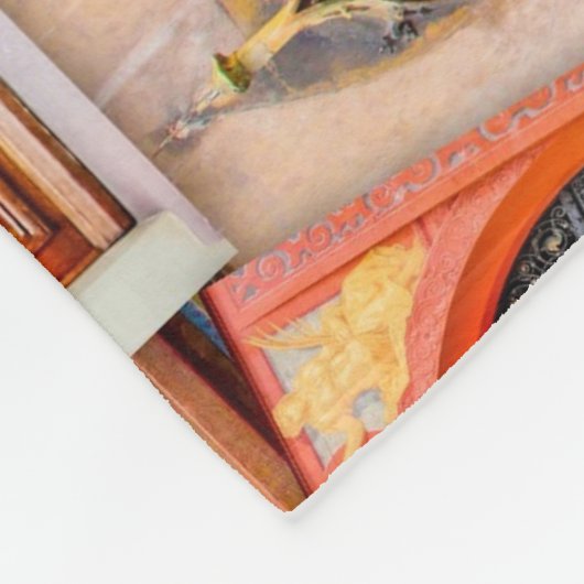 Modernes Vintages Türmuster Einzigartig Fleecedecke (Ecke)