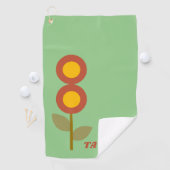 Modernes, Vintages und florales Niedlich Golfhandtuch (Insitu)