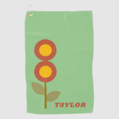 Modernes, Vintages und florales Niedlich Golfhandtuch (Vorderseite)