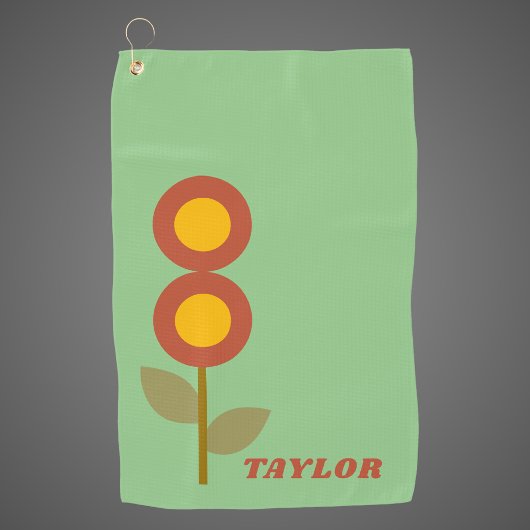 Modernes, Vintages und florales Niedlich Golfhandtuch