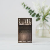 Modernes Vintages Visitenkarte (Stehend Vorderseite)