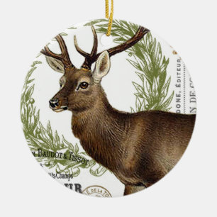 modernes Vintages Waldwild Keramikornament