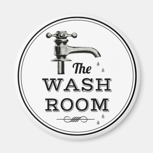 Modernes Vintages Waschbecken Magnet (Vorne)