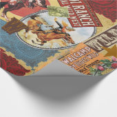 modernes Vintages Westerncowgirl Geschenkpapier (Ecke)