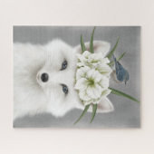 Modernes Vintages Winterweißfuchs-Puzzle Puzzle (Horizontal)