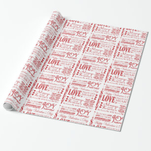 Modernes Vintages Wort Valentine Liebe Geschenkpapier