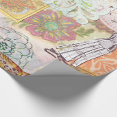 modernes Vintages wunderliches Geschenkpapier (Ecke)