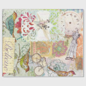 modernes Vintages wunderliches Geschenkpapier (Flach)