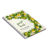 Modernes Vintages Zitronenfrucht | Hochzeitsgast Notizblock (Rechte Seite)