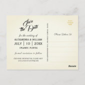 Modernes Vintages Zitronenfrucht | Hochzeitstag sp Postkarte (Rückseite)