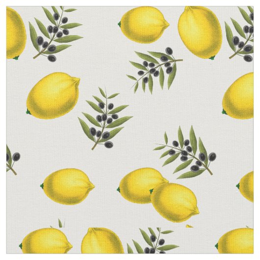 Modernes Vintages Zitronenmuster Stoff (Nahaufnahme)