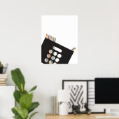 Modernes Vinyl Junkie Record Crat Poster (Heimbüro)
