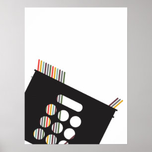 Modernes Vinyl Junkie Record Crat Poster