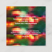 Modernes Vinyl Record DJ-Foto Quadratische Visitenkarte (Rückseite)