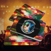 Modernes Vinyl Record DJ-Foto Quadratische Visitenkarte