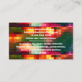 Modernes Vinyl Record DJ-Foto Visitenkarte (Rückseite)