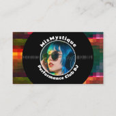 Modernes Vinyl Record DJ-Foto Visitenkarte (Vorderseite)