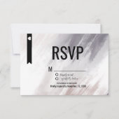 Modernes Violet Abstrakt Blush Strokes Wedding RSV Einladung (Vorderseite)