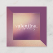 Modernes Violet & Champagner Glitzer Beauty Makeup Quadratische Visitenkarte (Vorderseite)