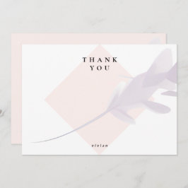 Modernes Violet-Lavendel und Farblasche für Pfirsi Dankeskarte