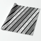 Modernes Violine Cooles Muster Streifen Retro Chic Geschenkpapier (Ungerollt)