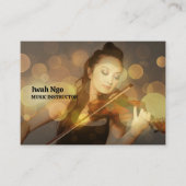 Modernes Violininstrument für Foto Visitenkarte (Vorderseite)