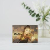 Modernes Violininstrument für Foto Visitenkarte (Stehend Vorderseite)