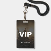 Modernes VIP All Access Event Concept Match Party Ausweis (Vorderseite mit Lanyard)