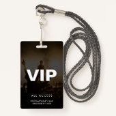 Modernes VIP All Access Event Concept Match Party Ausweis (Vorderseite mit Schlüsselband)