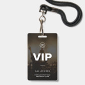 Modernes VIP All Access Event Concept Match Party Ausweis (Vorderseite mit Lanyard)