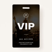 Modernes VIP All Access Event Concept Match Party Ausweis (Vorderseite)
