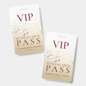 Modernes VIP All Access Pass Outdoor Event Ausweis (Vorder- & Rückseite)