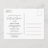 Modernes Virtual Dusche Foto Postkarte (Rückseite)