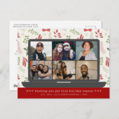 Modernes Virtual Video-Meeting Weihnachten 6 Foto (Vorne/Hinten)