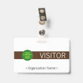 Modernes "VISITOR"-Abzeichen Ausweis (Rückseite mit Clip)
