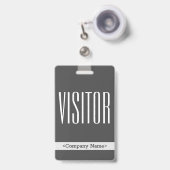 Modernes "VISITOR"-Abzeichen Ausweis (Vorderseite mit Ausziehbar)