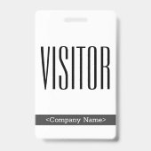 Modernes "VISITOR"-Abzeichen Ausweis (Rückseite)