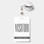 Modernes "VISITOR"-Abzeichen Ausweis (Rückseite mit Ausziehbar)