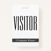 Modernes "VISITOR"-Abzeichen Ausweis (Rückseite)