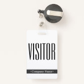 Modernes "VISITOR"-Abzeichen Ausweis (Rückseite mit Rechteck)