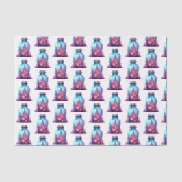 Modernes Viviane Pastellblau und Pastellrosa Hallo Seidenpapier