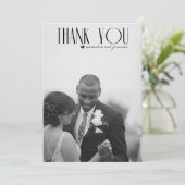 Modernes Vogue Danke für die Hochzeitskarte (Stehend Vorderseite)