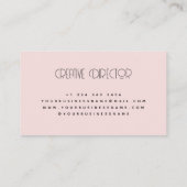 Modernes Vollblütenpink minimalistisch beruflich Visitenkarte (Rückseite)