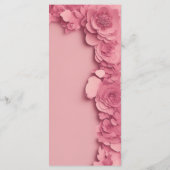 Modernes, von Barbie inspiriertes Hochzeitsmenü mi Menükarte (Rückseite)