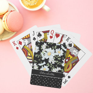 Modernes, von Girly Chic inspiriertes, florales Do Spielkarten