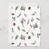 Modernes warmes Rotes Winter Weihnachts-Party Einladung (Rückseite)